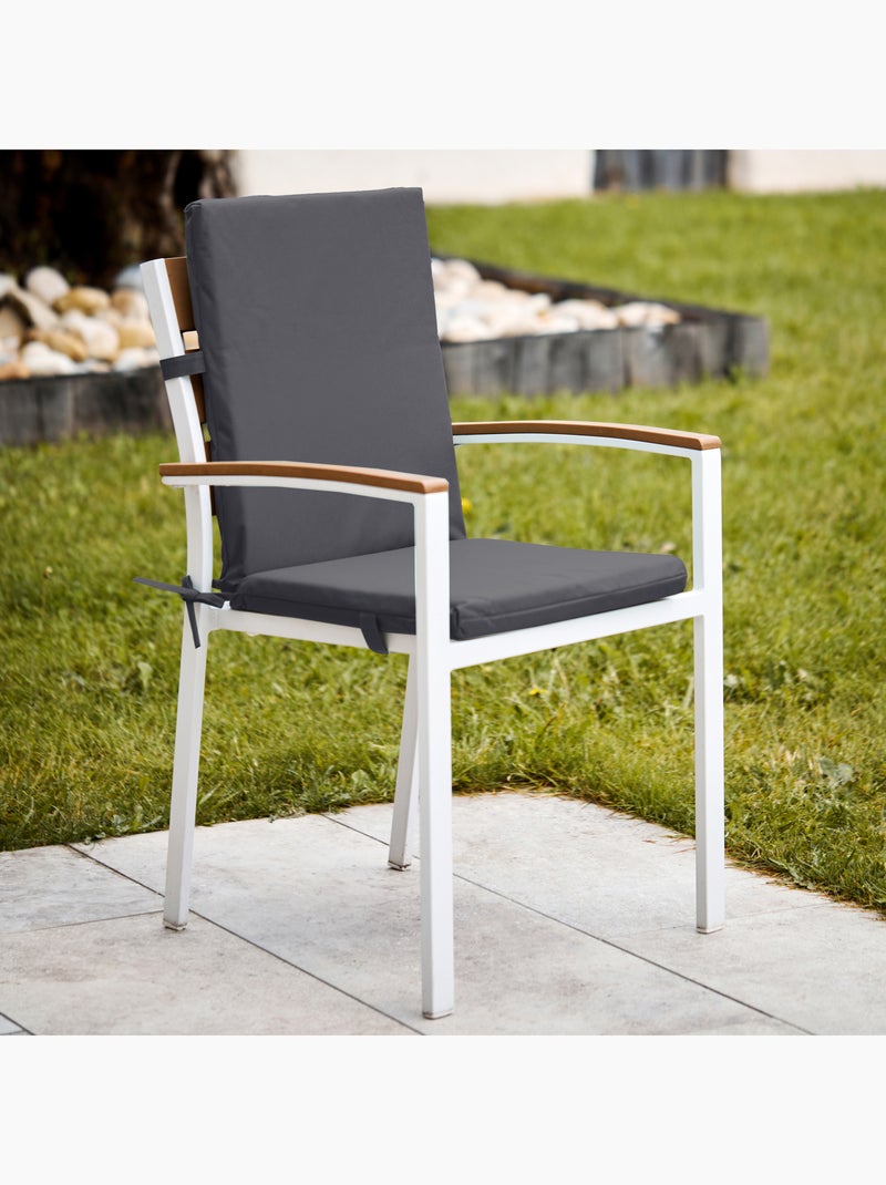 Cuscino per sedia da esterno MINORQUE, seduta e schienale Grigio antracite - Kiabi