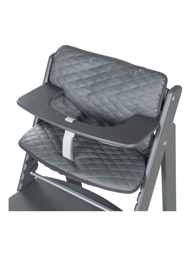 Cuscino per seggiolone evolutivo imbottito in 2 pezzi – in pelle PU – "Roba Luxe" Grigio antracite - Kiabi