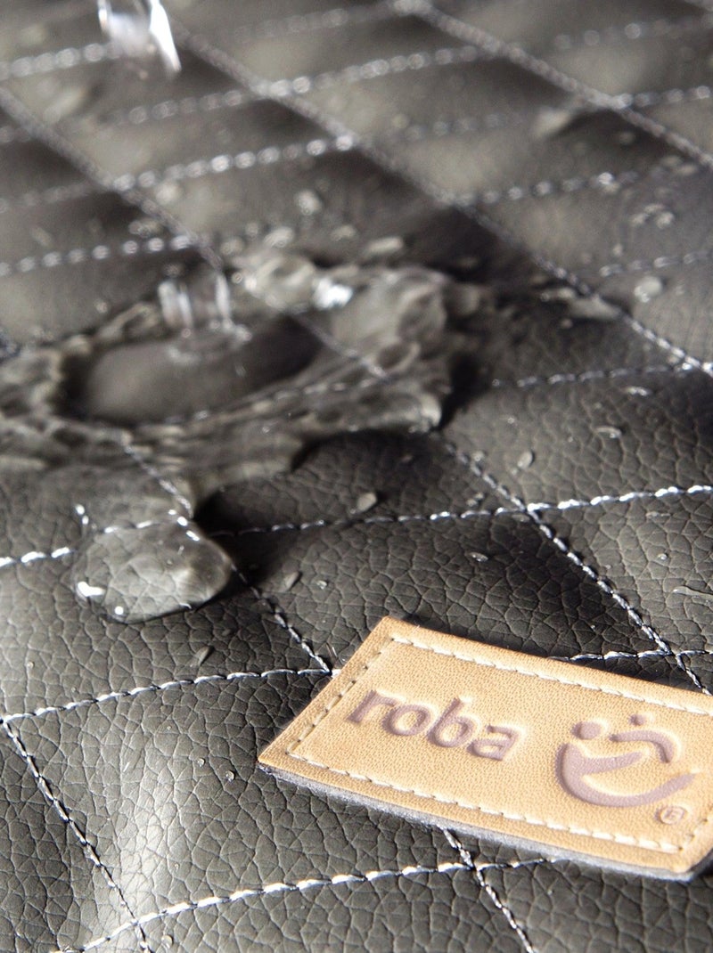 Cuscino per seggiolone evolutivo imbottito in 2 pezzi – in pelle PU – "Roba Luxe" Grigio antracite - Kiabi
