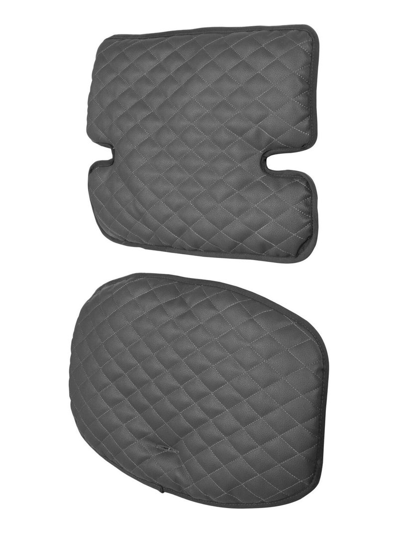 Cuscino per seggiolone evolutivo imbottito in 2 pezzi – in pelle PU – "Roba Luxe" Grigio antracite - Kiabi