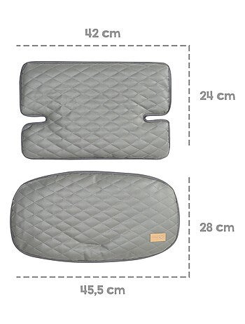 Cuscino per seggiolone evolutivo imbottito in 2 pezzi – in pelle PU – "Roba Luxe