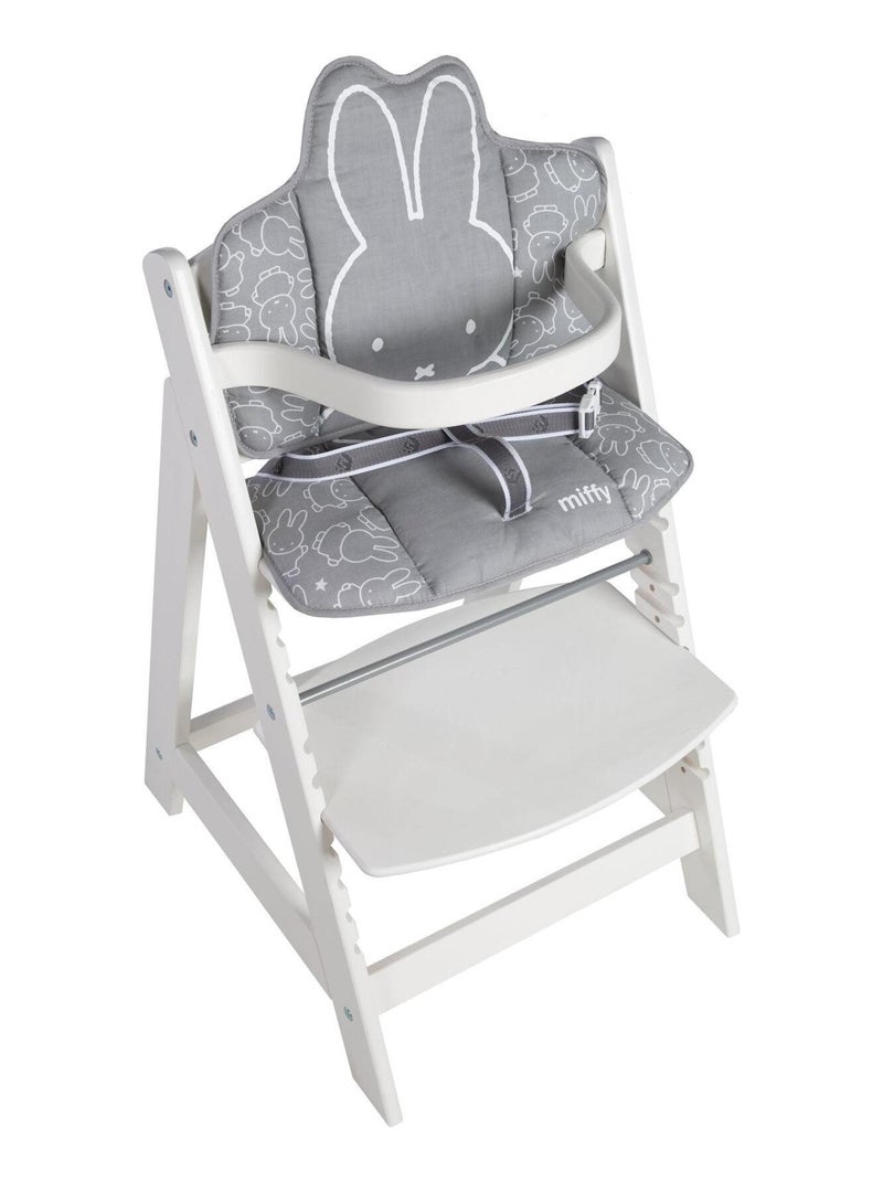 Cuscino per seggiolone evolutivo lavabile in 2 pezzi – motivo coniglio – "Roba Miffy®" Grigio bianco - Kiabi