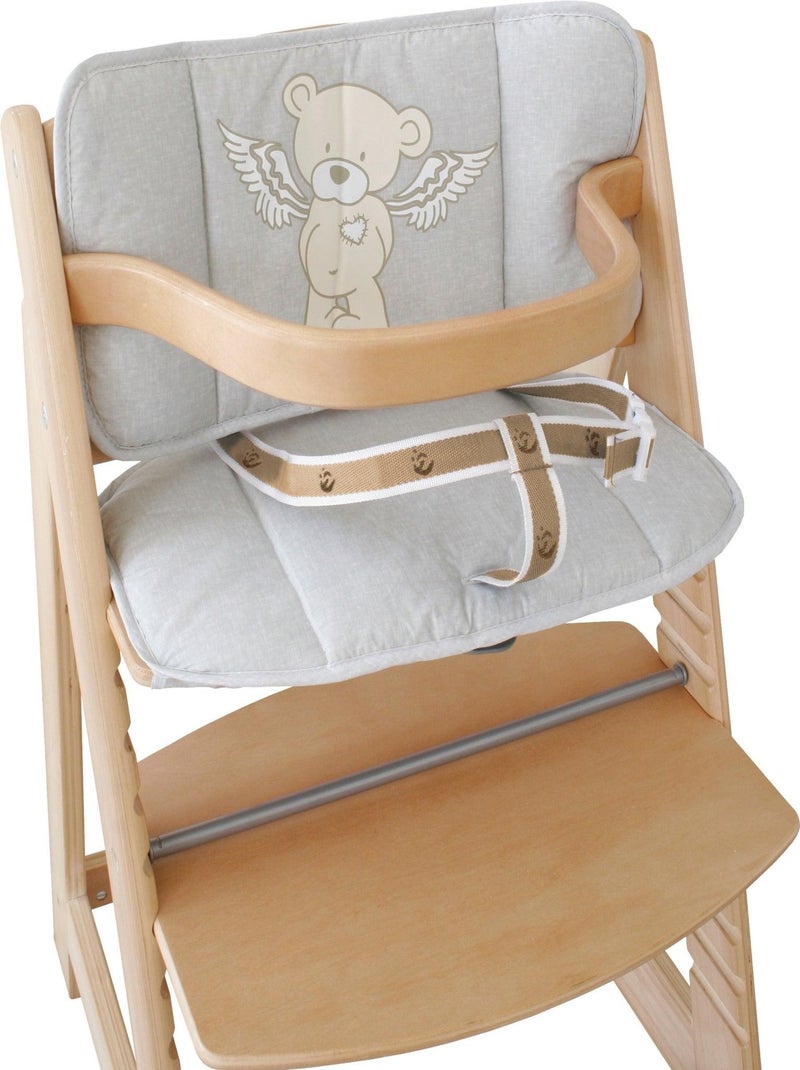 Cuscino per seggiolone evolutivo lavabile in 2 pezzi – motivo orsetto – "Roba Heartbreaker" Grigio beige - Kiabi