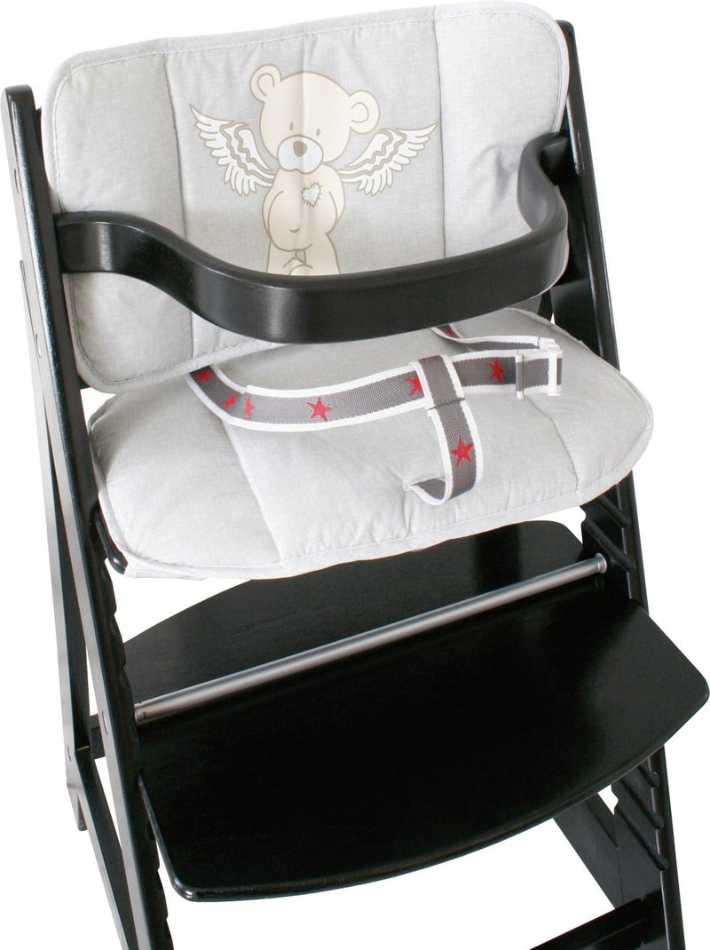 Cuscino per seggiolone evolutivo lavabile in 2 pezzi – motivo orsetto – "Roba Heartbreaker" Grigio beige - Kiabi