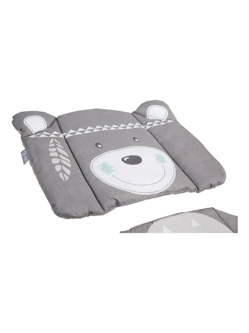 Cuscino per seggiolone evolutivo lavabile in 2 pezzi – orso indiano – "Roba Indibear" Grigio bianco - Kiabi