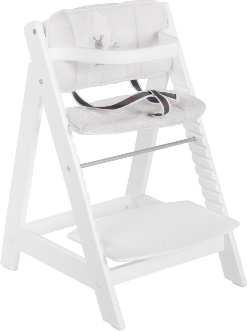 Cuscino per seggiolone evolutivo lavabile in 2 pezzi – "Roba Fox & Bunny" Bianco Grigio - Kiabi