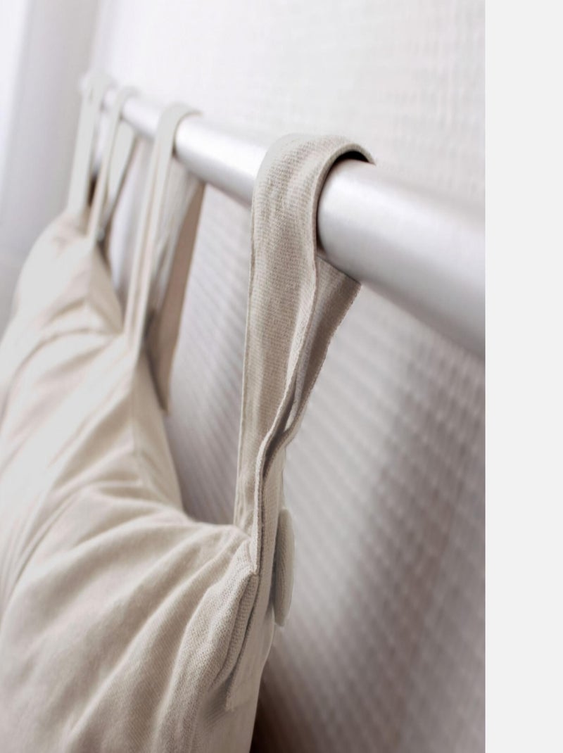 Cuscino per testiera in cotone con linguette a bottone Ecru - Kiabi