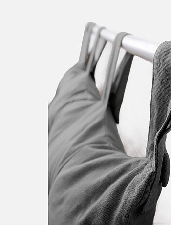 Cuscino per testiera in cotone con linguette a bottone