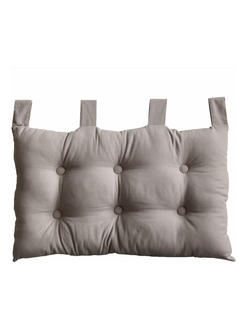 Cuscino per testiera in cotone con linguette a bottone Legno naturale - Kiabi