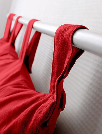 Cuscino per testiera in cotone con linguette a bottone