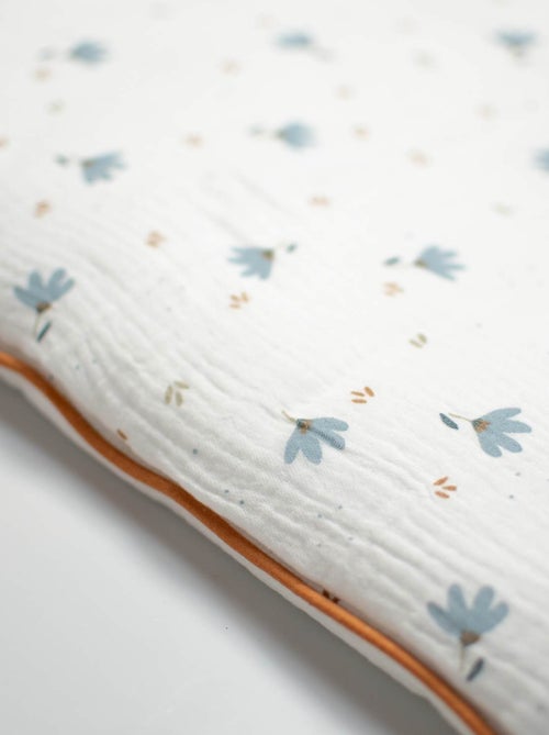 Cuscino piatto reversibile in garza di cotone, fiordaliso | SEVIRA KIDS - Kiabi