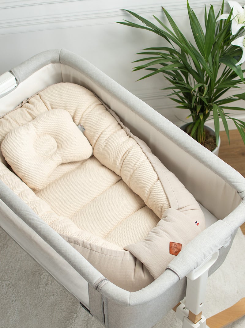 Cuscino poggiatesta ergonomico in cotone a nido d'ape | sevira kids | sevira kids Beige - Kiabi