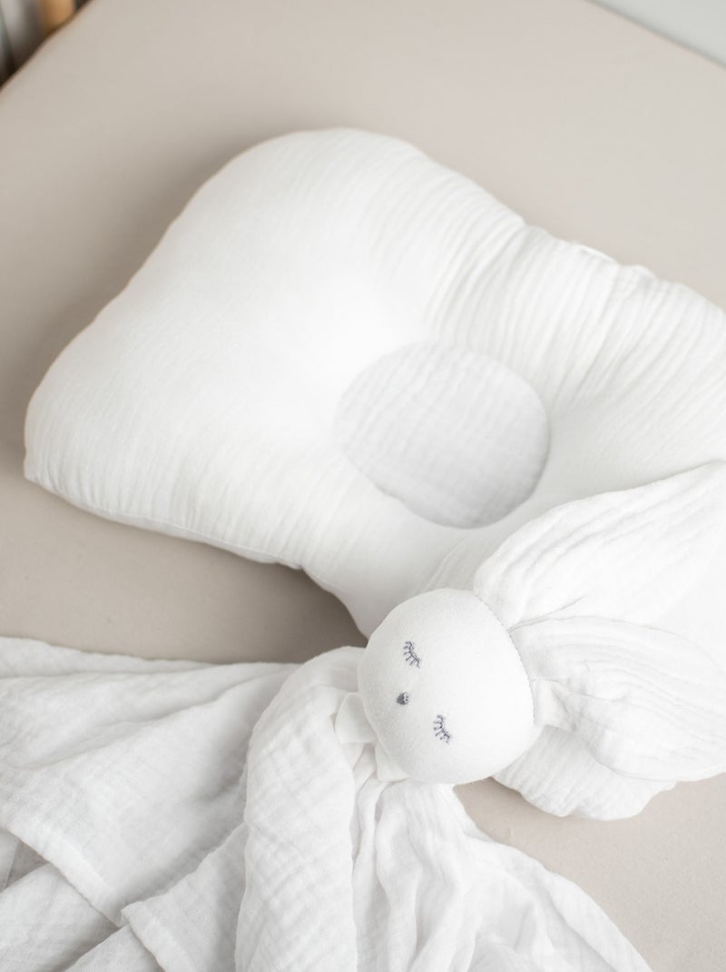 Cuscino poggiatesta ergonomico in garza di cotone, jeanne | sevira kids | sevira kids Bianco - Kiabi