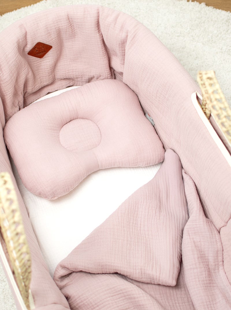Cuscino poggiatesta ergonomico in garza di cotone, jeanne | sevira kids | sevira kids Rosa - Kiabi