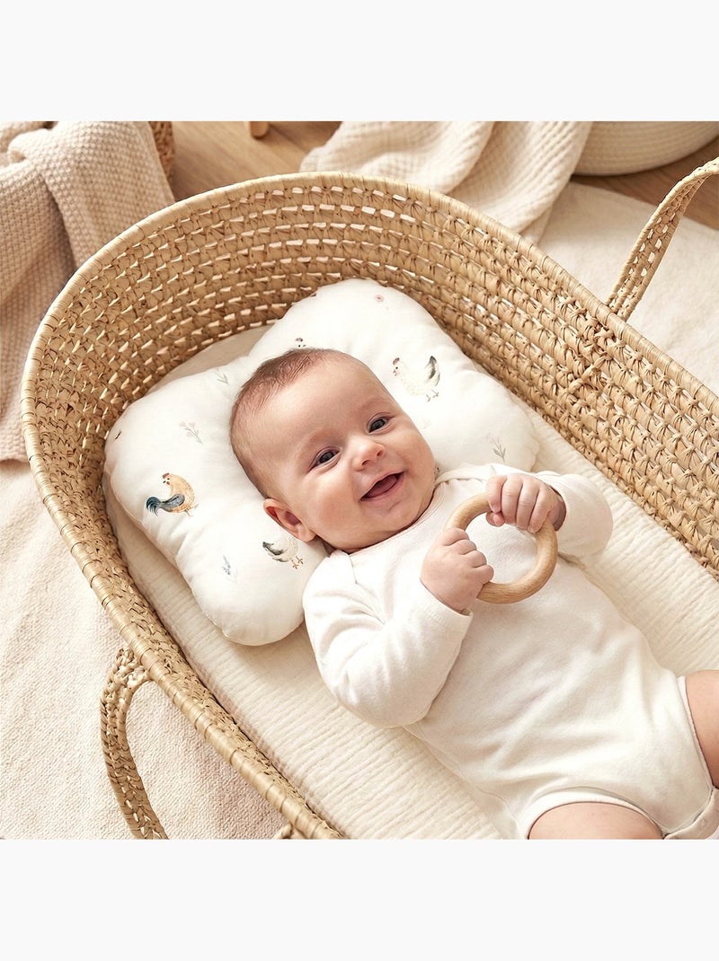 Cuscino poggiatesta ergonomico in raso di cotone, gallina | sevira kids | sevira kids Ecru - Kiabi