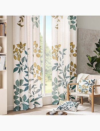 Cuscino Polyline con stampa di foglie