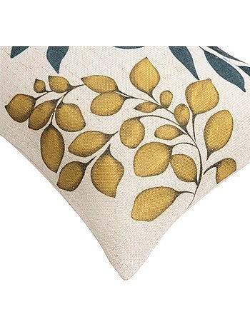 Cuscino Polyline con stampa di foglie