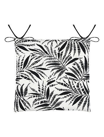 Cuscino quadrato per sedia con motivo di fogliame tropicale in cotone