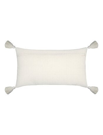 Cuscino rettangolare beige con rilievo