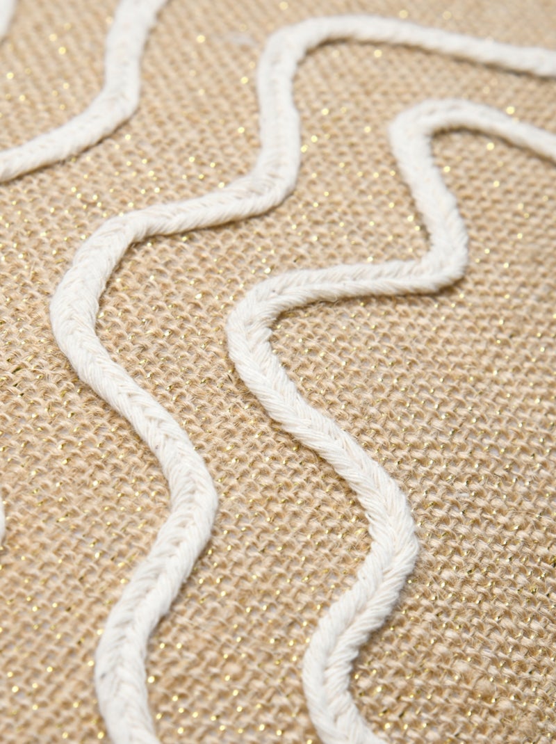 Cuscino rettangolare beige con rilievo Beige - Kiabi