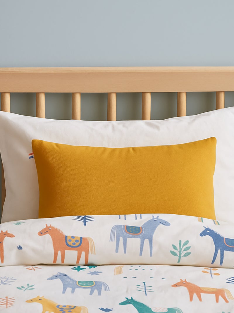 Cuscino rettangolare in cotone biologico Beige - Kiabi