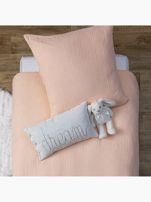 Cuscino rettangolare lili in garza di cotone 50x30cm bianco - Kiabi