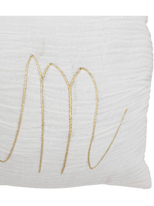 Cuscino rettangolare lili in garza di cotone 50x30cm bianco - Kiabi