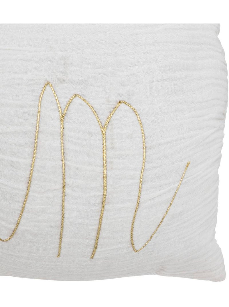 Cuscino rettangolare lili in garza di cotone 50x30cm bianco Bianco - Kiabi