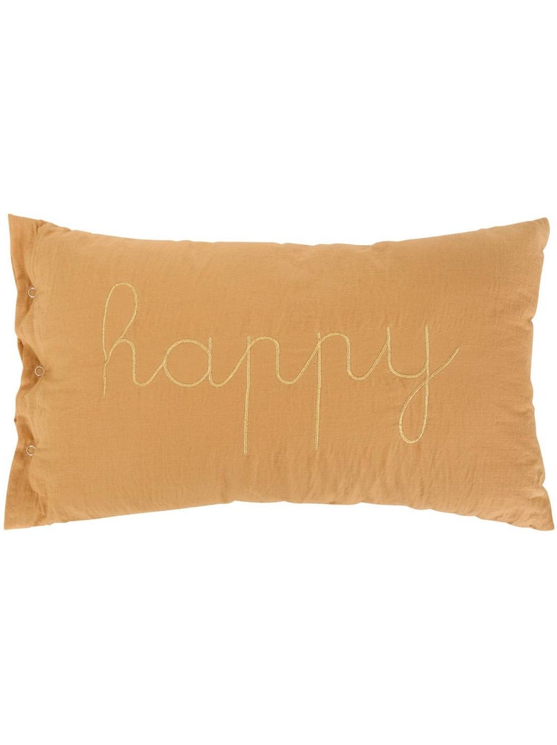 Cuscino rettangolare lili in garza di cotone 50x30cm marrone Marrone - Kiabi