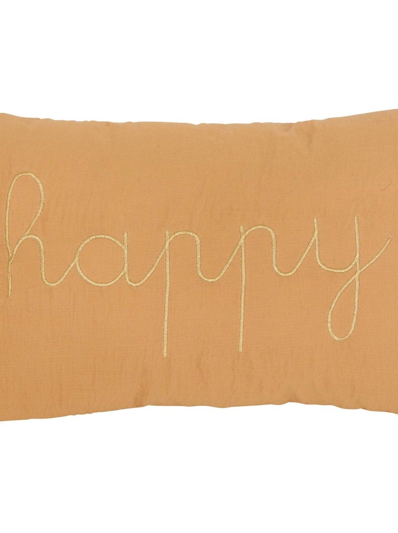 Cuscino rettangolare lili in garza di cotone 50x30cm marrone Marrone - Kiabi