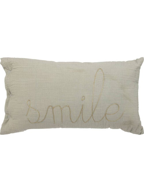 Cuscino rettangolare lili in garza di cotone 50x30cm verde - Kiabi Cuscino rettangolare lili in garza di cotone 50x30cm verde - Kiabi