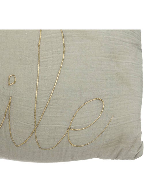 Cuscino rettangolare lili in garza di cotone 50x30cm verde - Kiabi Cuscino rettangolare lili in garza di cotone 50x30cm verde - Kiabi