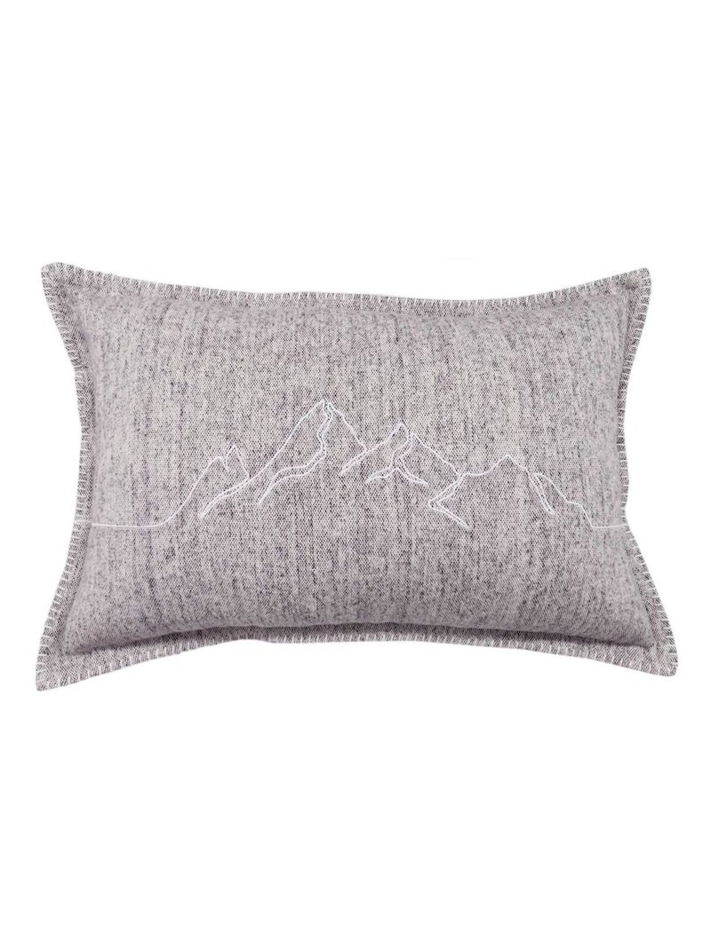 Cuscino rettangolare Mountain in cotone spazzolato Grigio - Kiabi