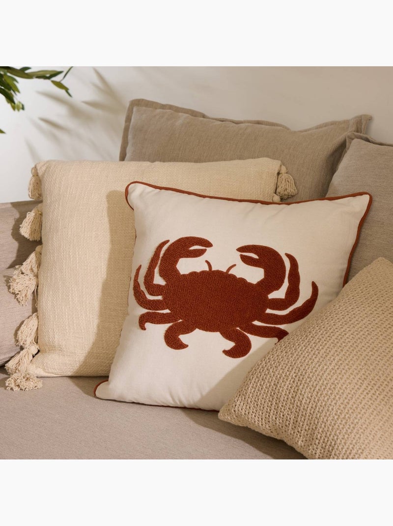 Cuscino ricamato oceania 45x45cm bianco Bianco - Kiabi