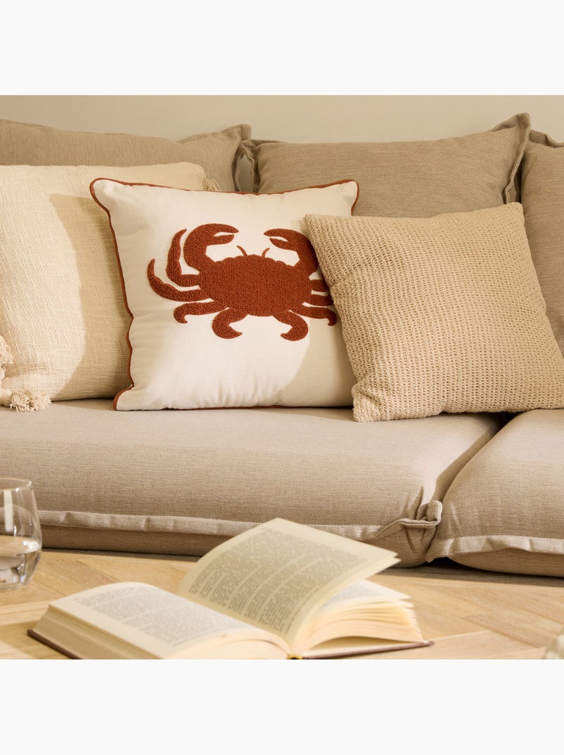 Cuscino ricamato oceania 45x45cm bianco Bianco - Kiabi