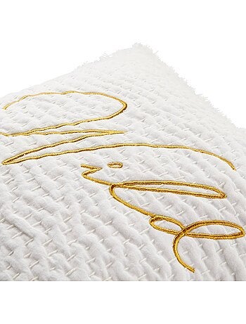 Cuscino ricamato wild bianco 45x45cm