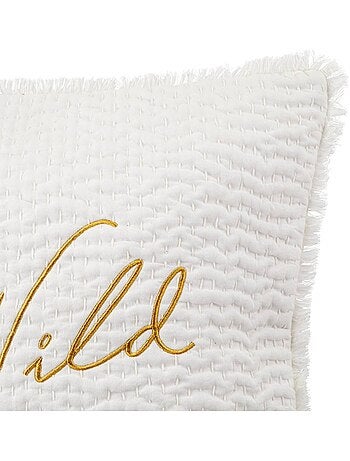 Cuscino ricamato wild bianco 45x45cm