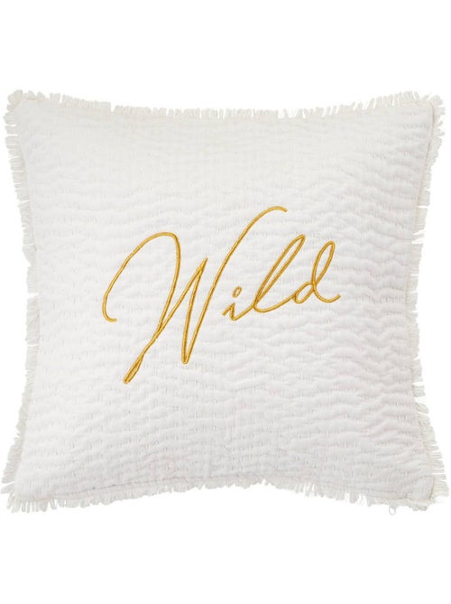 Cuscino ricamato wild bianco 45x45cm - Kiabi