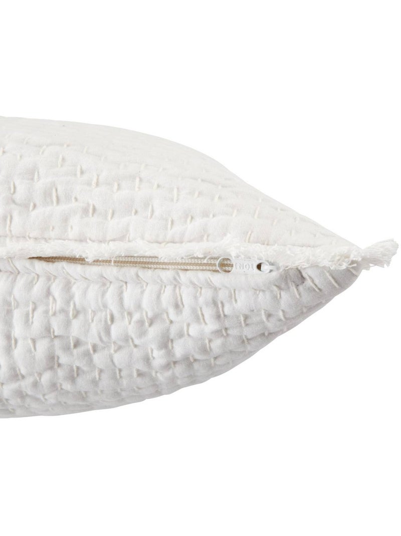 Cuscino ricamato wild bianco 45x45cm Bianco - Kiabi