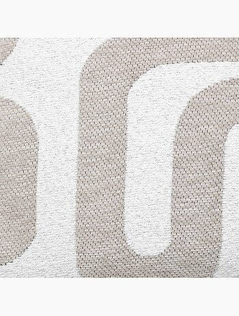 Cuscino safina in lino jacquard beige 40x40 cm