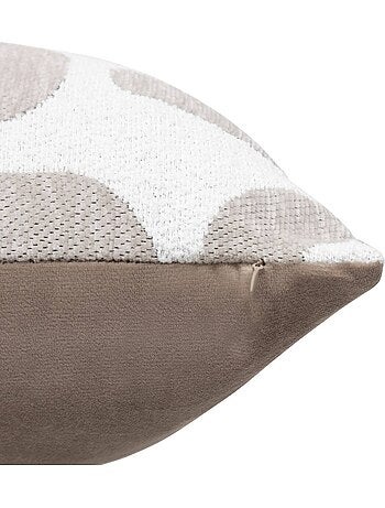 Cuscino safina in lino jacquard beige 40x40 cm