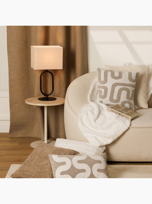 Cuscino safina in lino jacquard beige 40x40 cm - Kiabi Cuscino safina in lino jacquard beige 40x40 cm - Kiabi