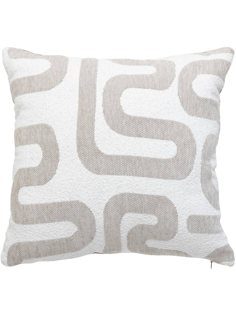 Cuscino safina in lino jacquard beige 40x40 cm Verderame - Kiabi