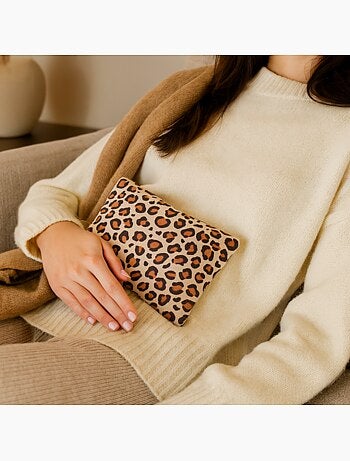 Cuscino termico con motivo leopardato
