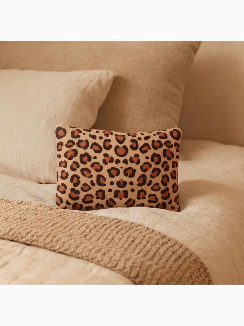 Cuscino termico con motivo leopardato Marrone - Kiabi