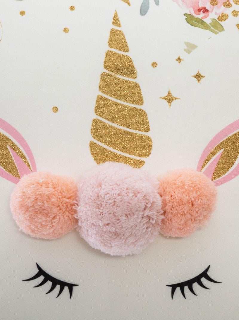 Cuscino Unicorno con nappe Bianco - Kiabi