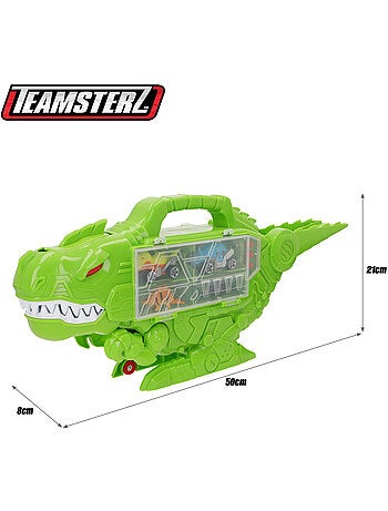 Custodia per auto dino destroyer teamsterz con rampa e lanciatore