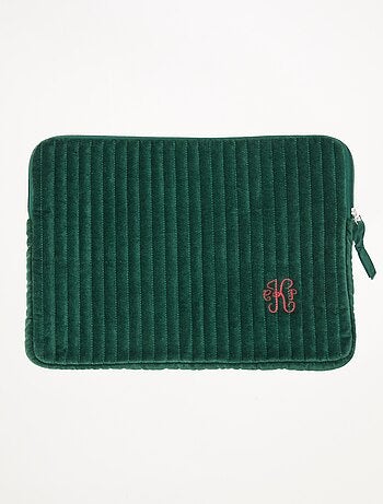 Custodia per computer 'Kiabi x Painvin' in velluto di cotone