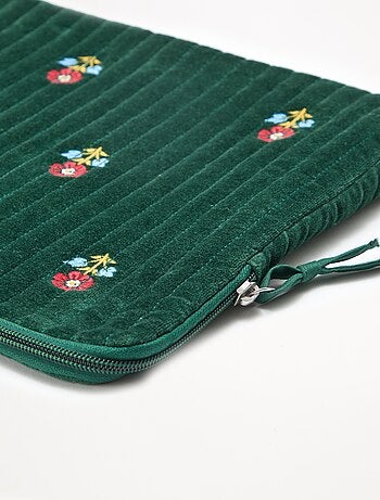 Custodia per computer 'Kiabi x Painvin' in velluto di cotone