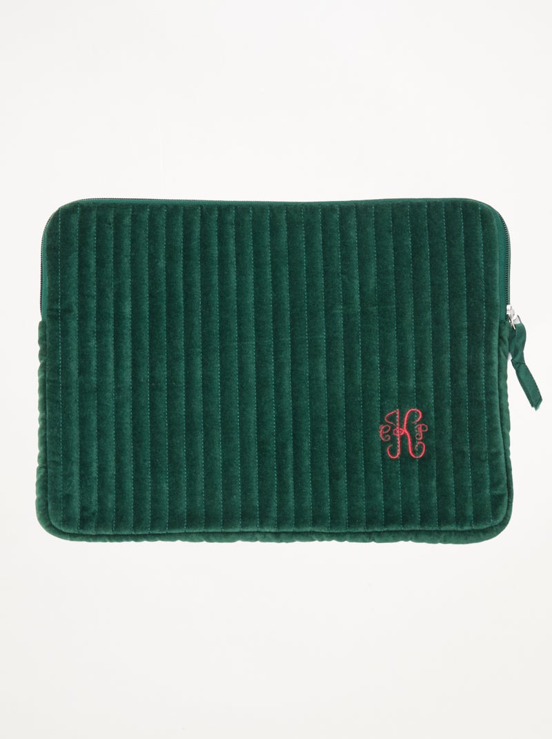 Custodia per computer 'Kiabi x Painvin' in velluto di cotone Blu - Kiabi